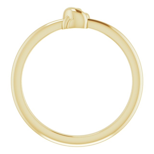 Sculpted Love Knot Stackable Ring — 14K Yellow Gold