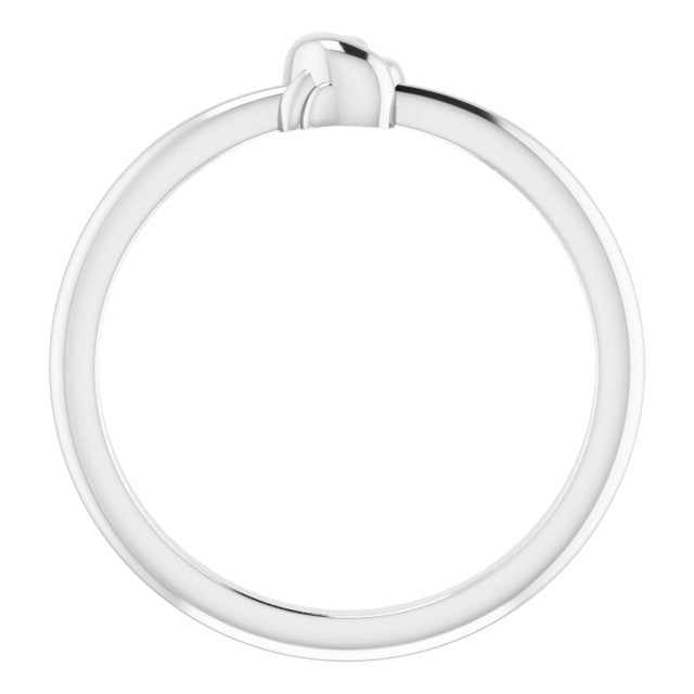 Sculpted Love Knot Stackable Ring — Platinum