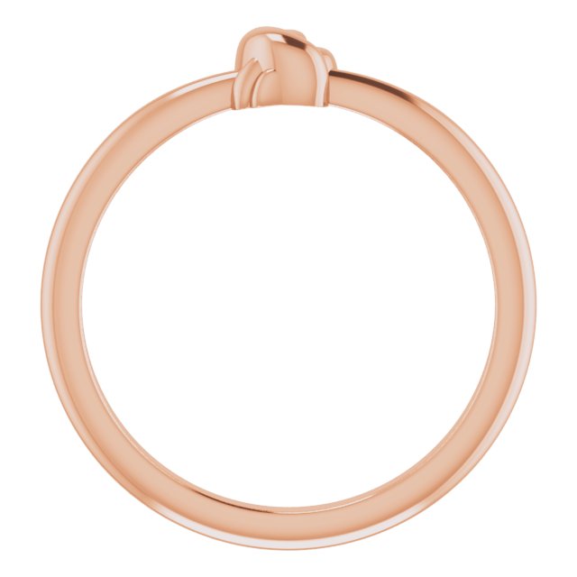 Sculpted Love Knot Stackable Ring — 14K Rose Gold