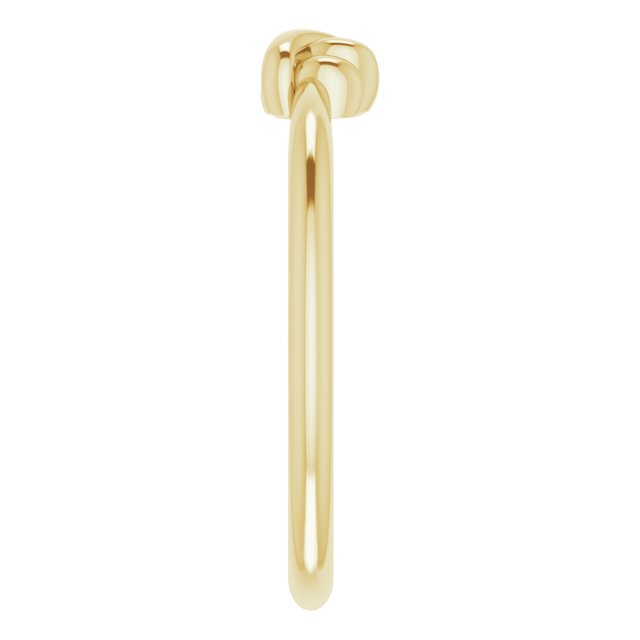 Sculpted Love Knot Stackable Ring — 14K Yellow Gold