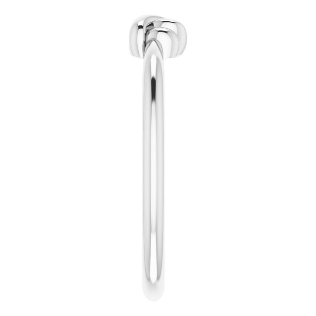 Sculpted Love Knot Stackable Ring — Sterling Silver