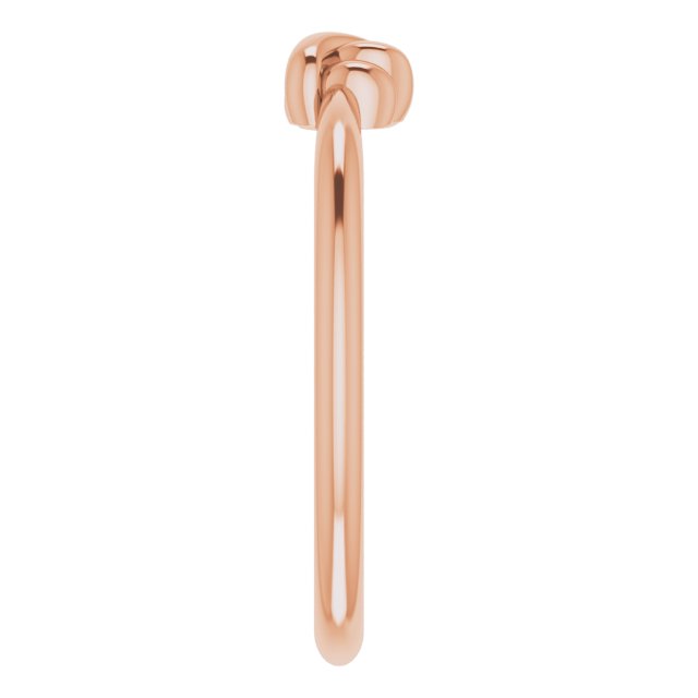 Sculpted Love Knot Stackable Ring — 14K Rose Gold