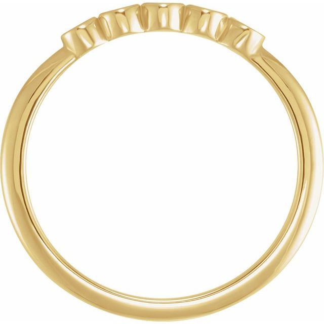 Five-Stone Bezel Set Rose-Cut Stackable Diamond Ring — 14K Yellow Gold