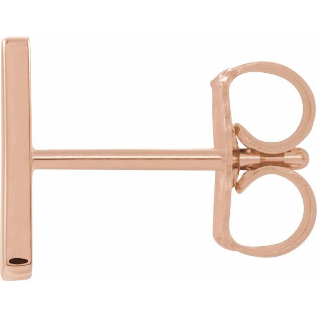 Single Initial Earring — 14K Rose Gold