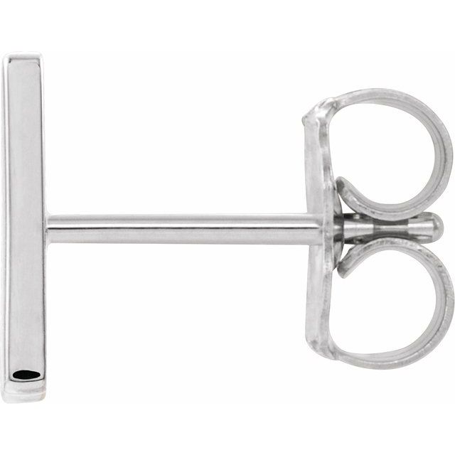 Single Initial Earring — Platinum