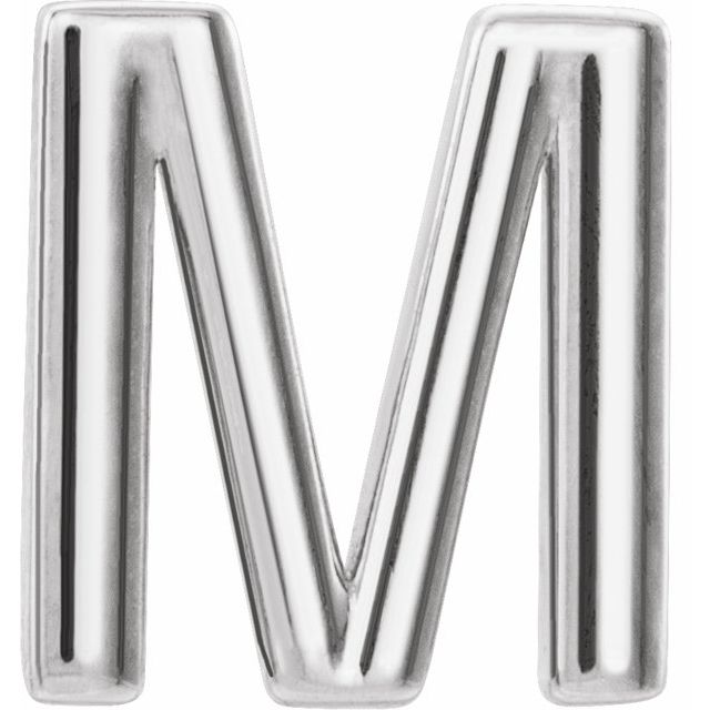 Single Initial Earring — Sterling Silver