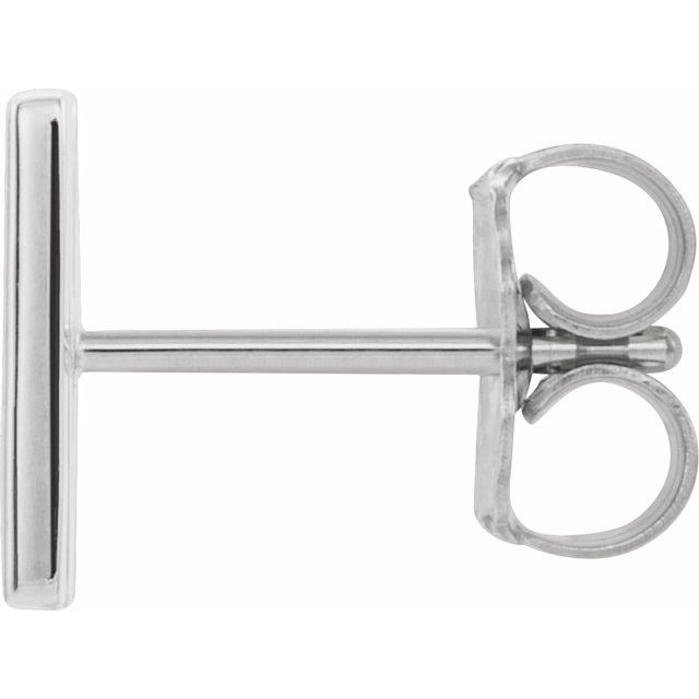 Single Initial Earring — Sterling Silver