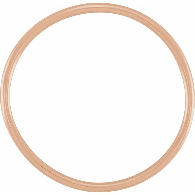 Thin Round Stackable Band Ring — 14K Rose Gold