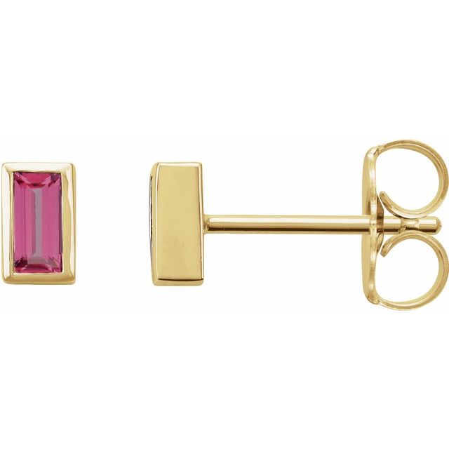 Natural Pink Tourmaline | Straight baguette | 4 x 2mm