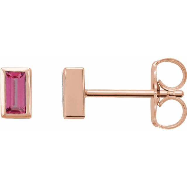 Natural Pink Tourmaline | Straight baguette | 4 x 2mm