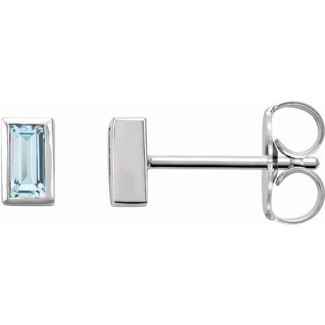 Natural Sky Blue Topaz | Straight baguette | 4 x 2mm