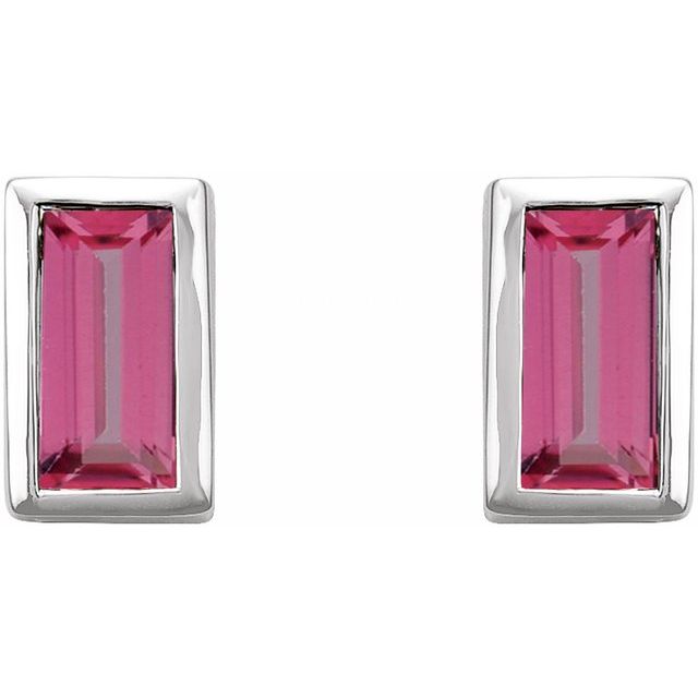 Natural Pink Tourmaline | Straight baguette | 4 x 2mm