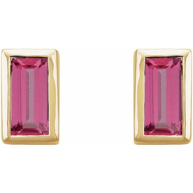 Natural Pink Tourmaline | Straight baguette | 4 x 2mm