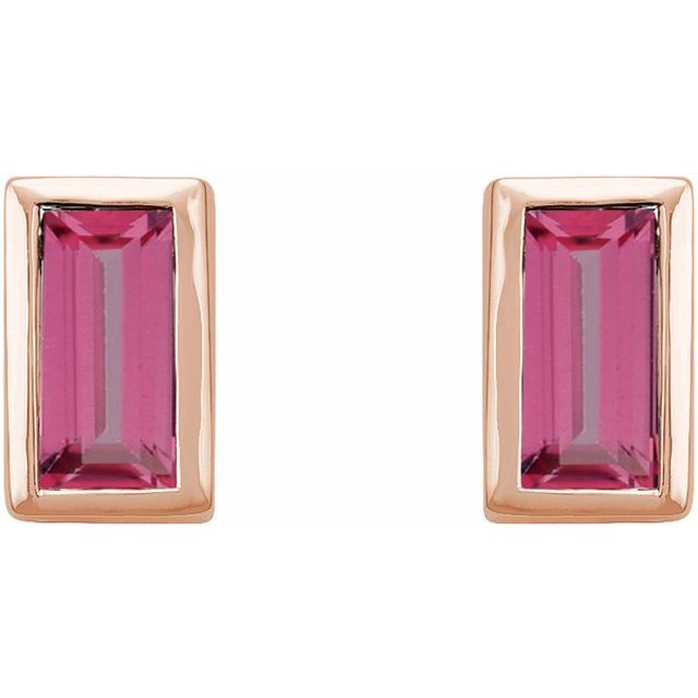 Natural Pink Tourmaline | Straight baguette | 4 x 2mm