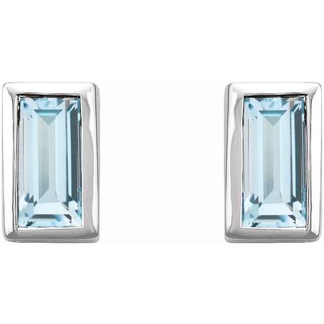 Natural Sky Blue Topaz | Straight baguette | 4 x 2mm