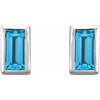 Natural Swiss Blue Topaz | Straight baguette | 4 x 2mm