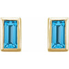 Natural Swiss Blue Topaz | Straight baguette | 4 x 2mm