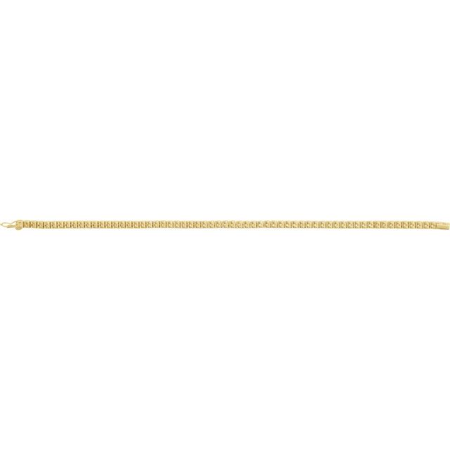 Low-Profile Bezel-Set Diamond Tennis Bracelet — 14K Yellow Gold