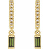 Natural Green Tourmaline | Straight baguette | 4 x 2mm