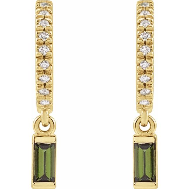 Natural Green Tourmaline | Straight baguette | 4 x 2mm