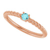 Natural Blue Zircon | Round | 3mm
