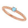 Natural Aquamarine | Round | 3mm