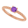 Natural Amethyst | Round | 4mm