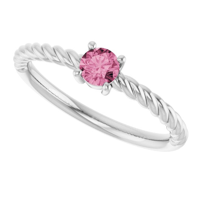 Natural Pink Tourmaline | Round | 4mm