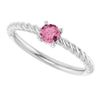 Natural Pink Tourmaline | Round | 4mm