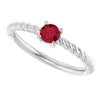 Lab-Grown Ruby | Round | 4mm | Natural Ruby | Round | 4mm