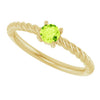 Natural Peridot | Round | 4mm