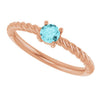 Natural Blue Zircon | Round | 4mm