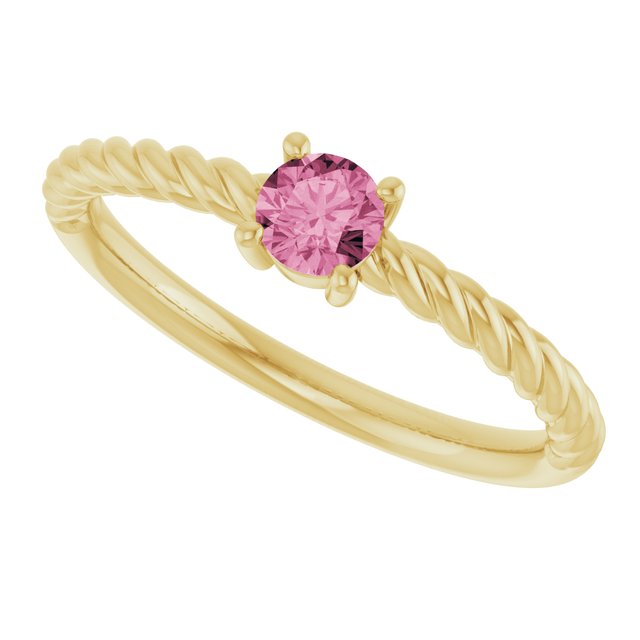 Natural Pink Tourmaline | Round | 4mm