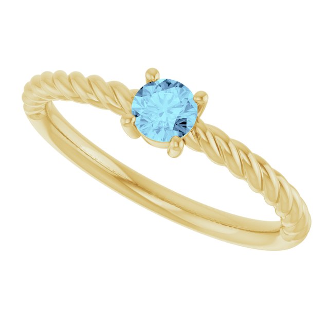 Natural Aquamarine | Round | 4mm