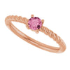 Natural Pink Tourmaline | Round | 4mm