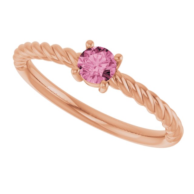 Natural Pink Tourmaline | Round | 4mm