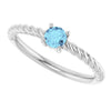 Natural Aquamarine | Round | 4mm