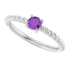 Natural Amethyst | Round | 4mm