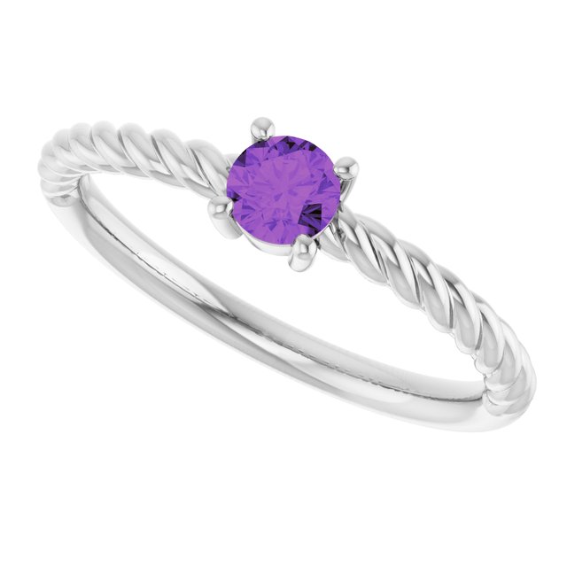Natural Amethyst | Round | 4mm