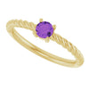 Natural Amethyst | Round | 4mm