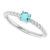 Natural Blue Zircon | Round | 4mm