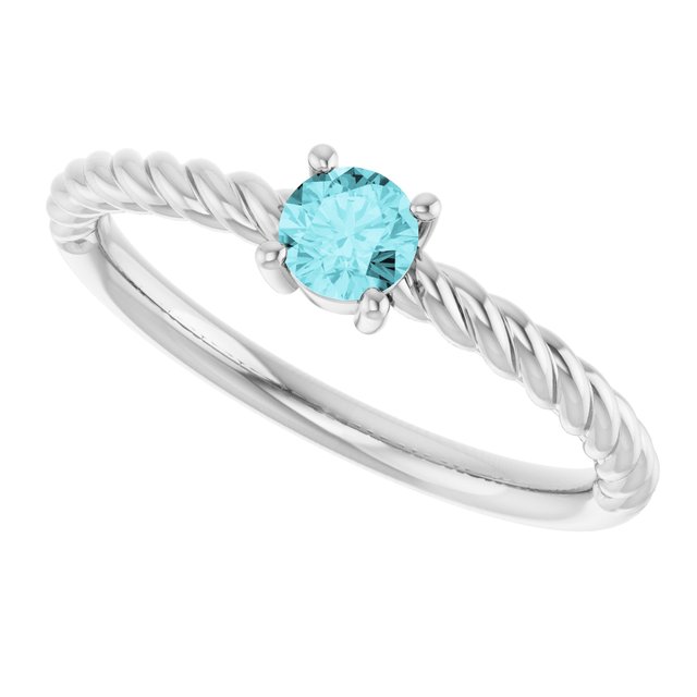 Natural Blue Zircon | Round | 4mm