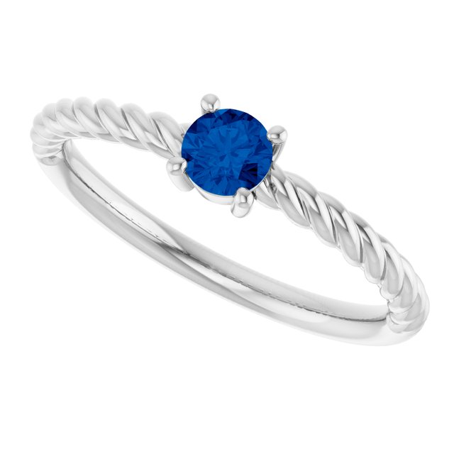 Lab-Grown Blue Sapphire | Round | 4mm | Natural Blue Sapphire | Round | 4mm