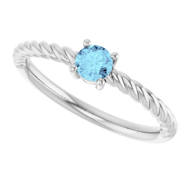 Natural Aquamarine | Round | 4mm