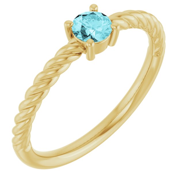 Natural Blue Zircon | Round | 4mm