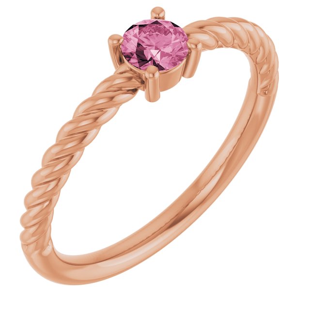 Natural Pink Tourmaline | Round | 4mm