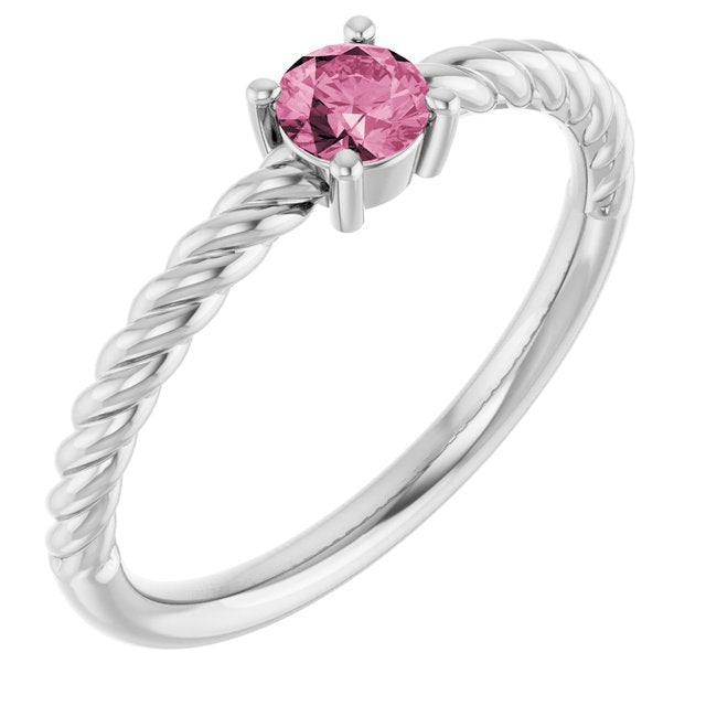 Natural Pink Tourmaline | Round | 4mm