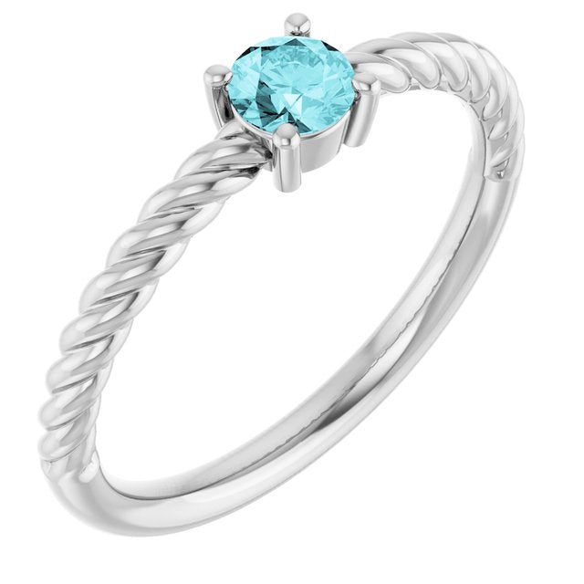 Natural Blue Zircon | Round | 4mm