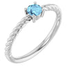 Natural Aquamarine | Round | 4mm