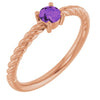 Natural Amethyst | Round | 4mm